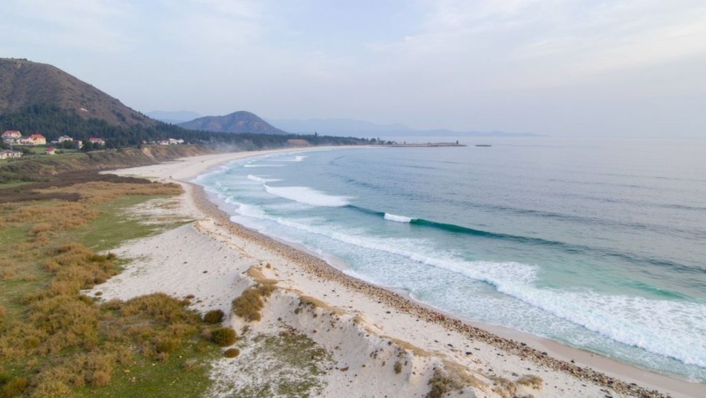 Aguas de Praia de Mar de Lira en Carnota (A Coruña)
