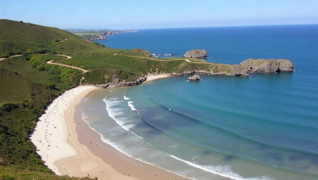 Panorámica de Praia de Mellide, Pontevedra
