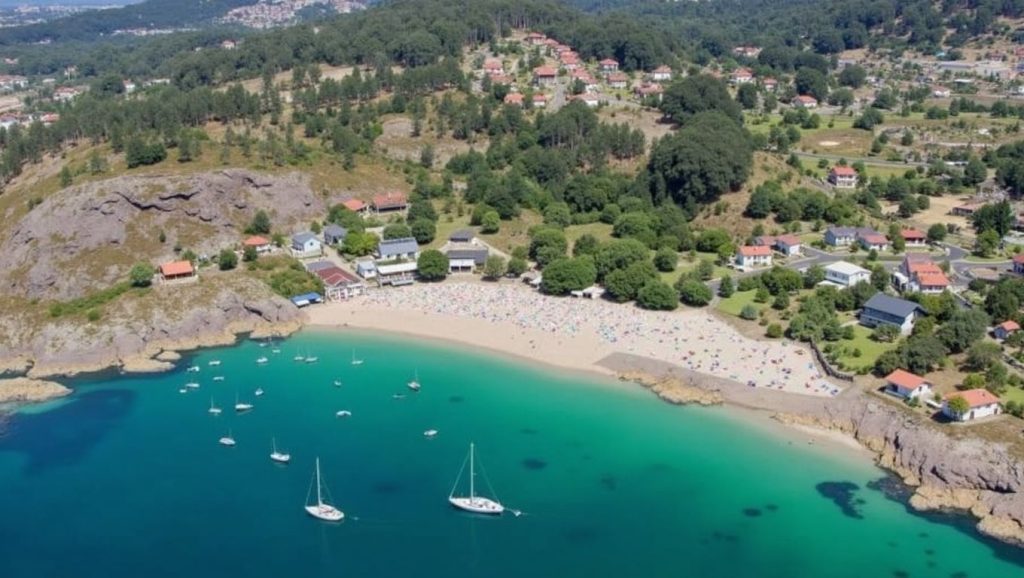 Panorámica de Praia de Menduíña, Pontevedra