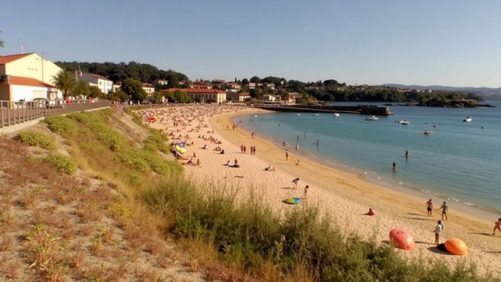 Panorámica de Praia de Mera, A Coruña