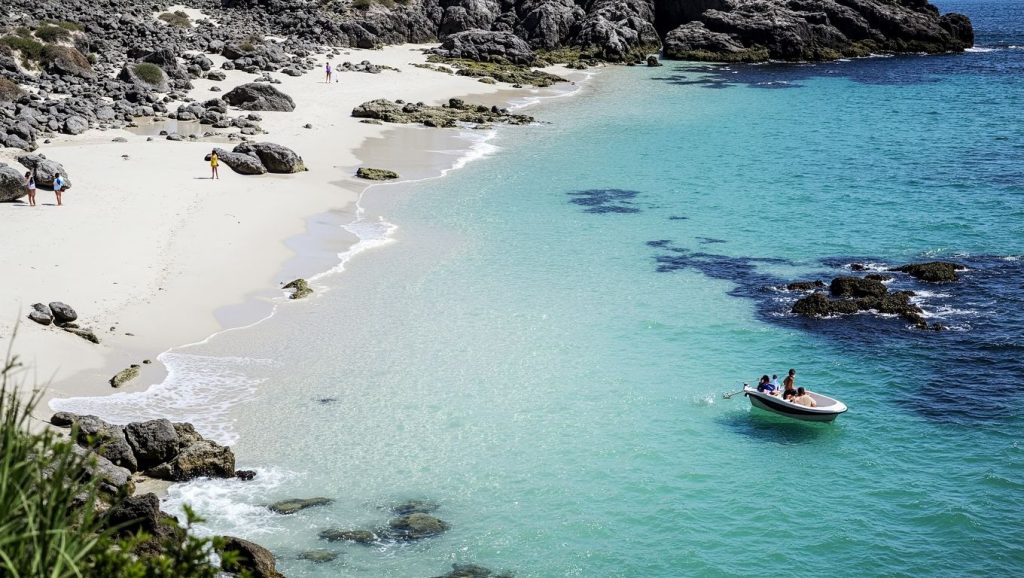 Ría y costa de Praia de Mi Señora en Galicia, A Coruña