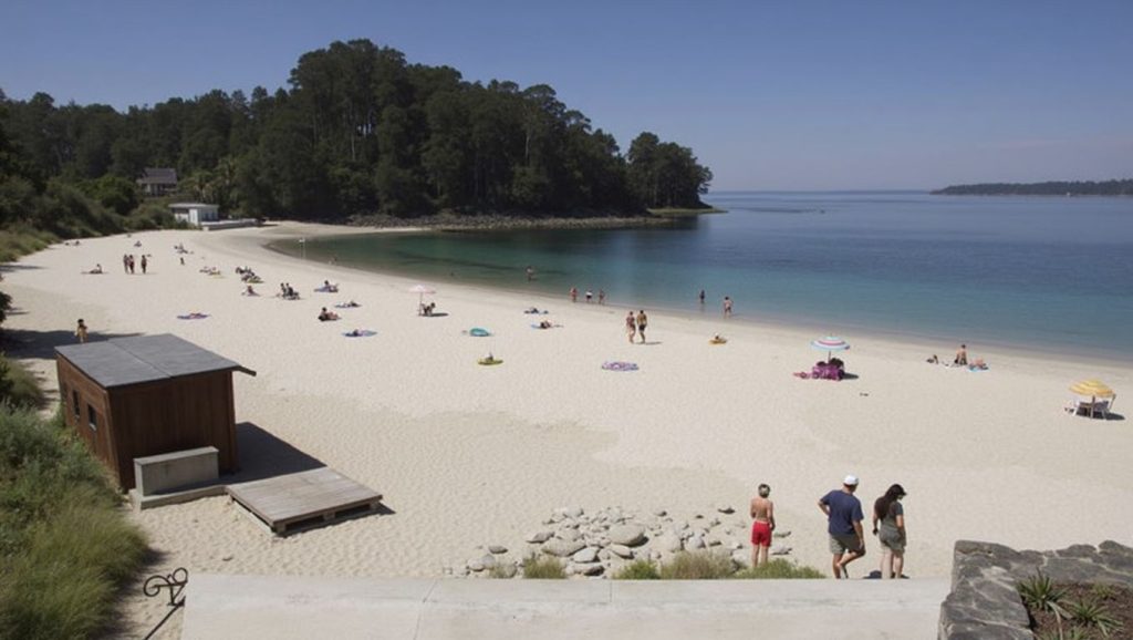 Aguas de Praia de Mogor en Marín (Pontevedra)