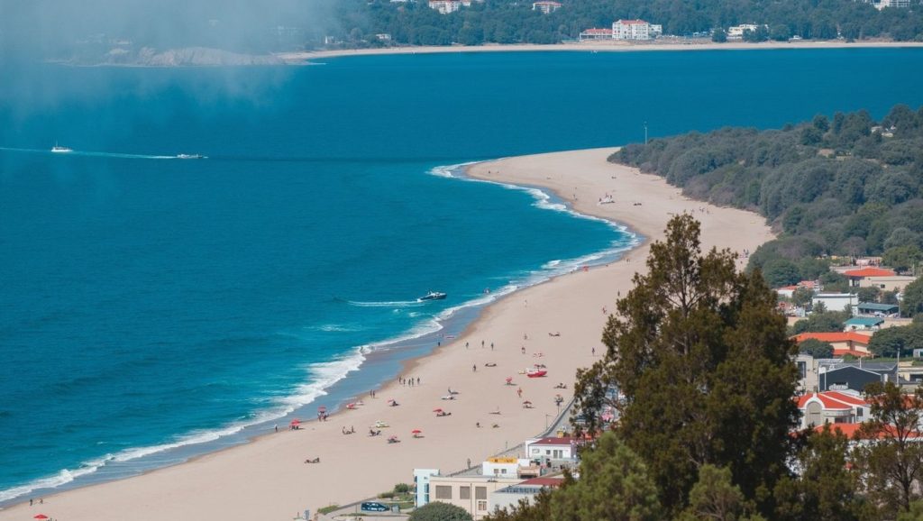 Panorámica de Praia de Moledo, Pontevedra