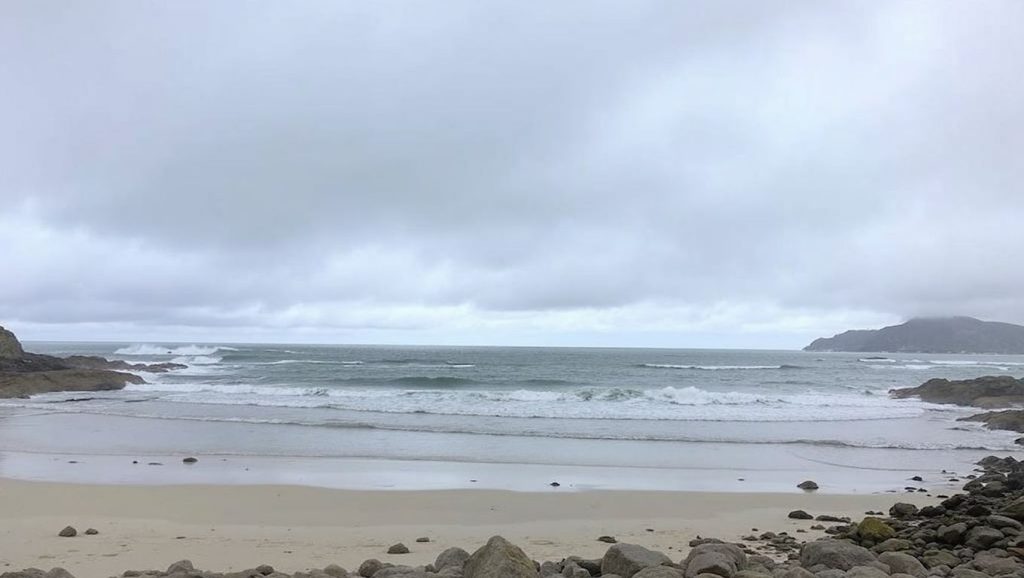 Aguas de Praia de Moreira en Muxía (A Coruña)