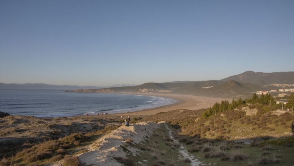 Vista general de Praia de Nadelas, O Porto do Son