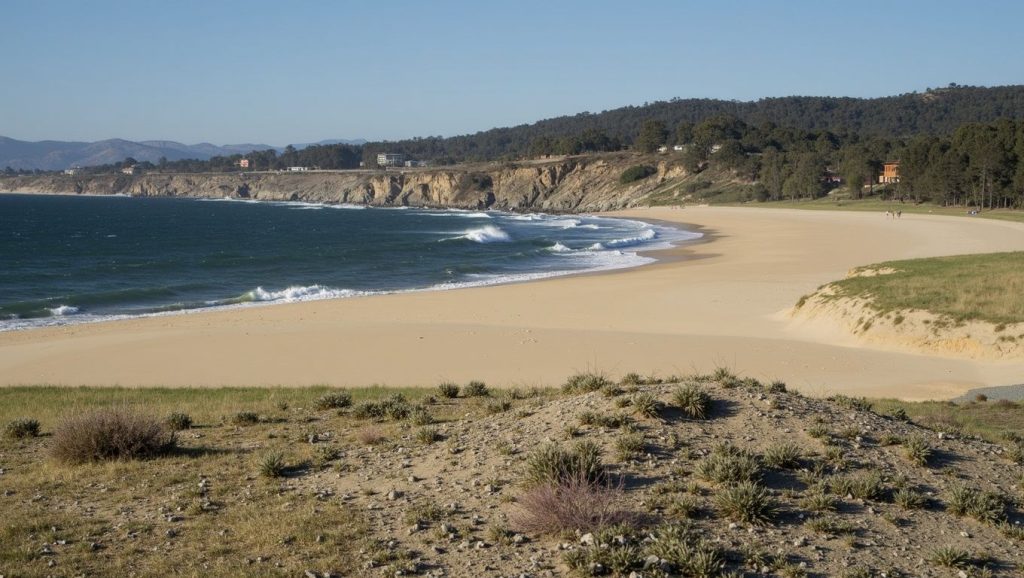 Costa de O Porto do Son desde Praia de Nadelas, A Coruña