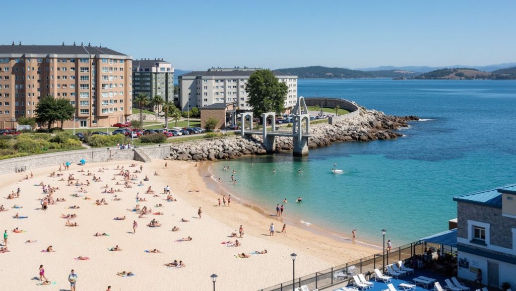 Playa de Praia de Neixón, Galicia, costa de A Coruña