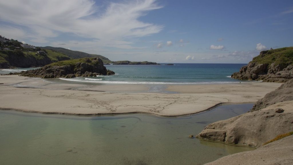 Aguas de Praia de Niñóns en Ponteceso (A Coruña)