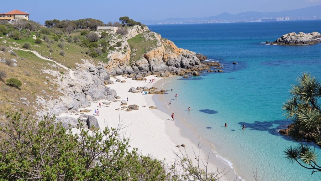 Arena y orilla en Praia de Nosa Señora, Galicia, A Coruña