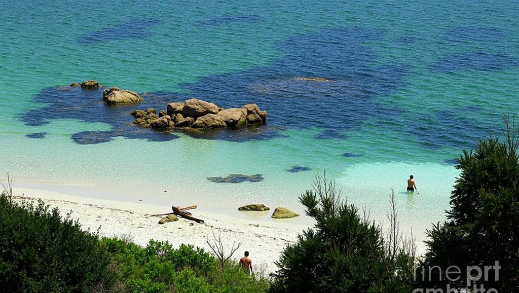 Panorámica completa de Praia de Nosa Señora, playa de Galicia