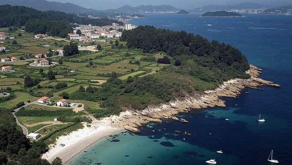 Panorámica de Praia de Pampaido, Pontevedra