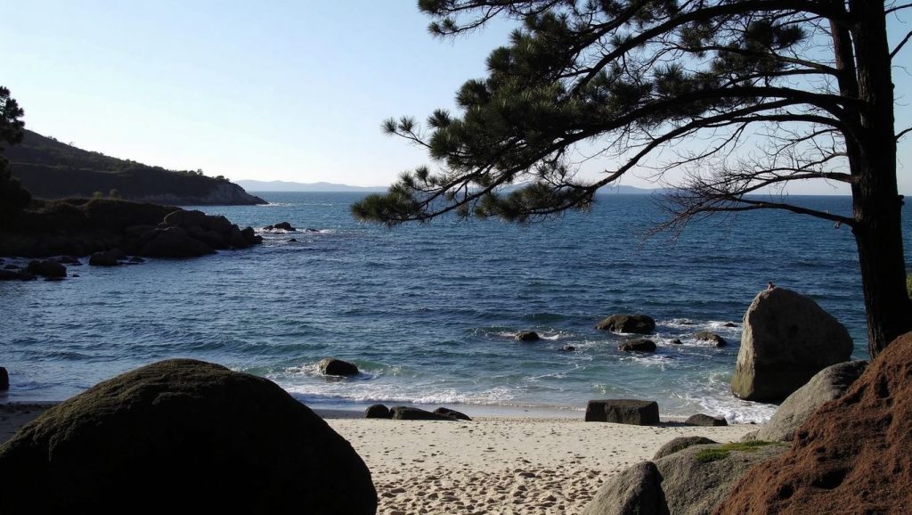Entorno natural de Praia de Pedrón en Pontevedra