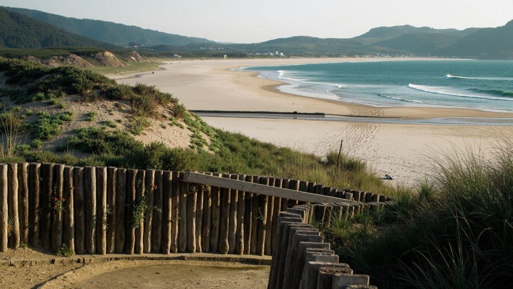 Olas y surf en Praia de Penencia, Ferrol (A Coruña)
