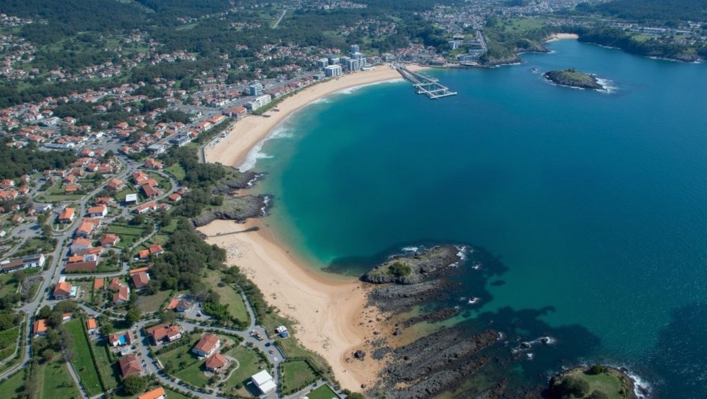 Orilla tranquila de Praia de Piñeiro, playa de Galicia