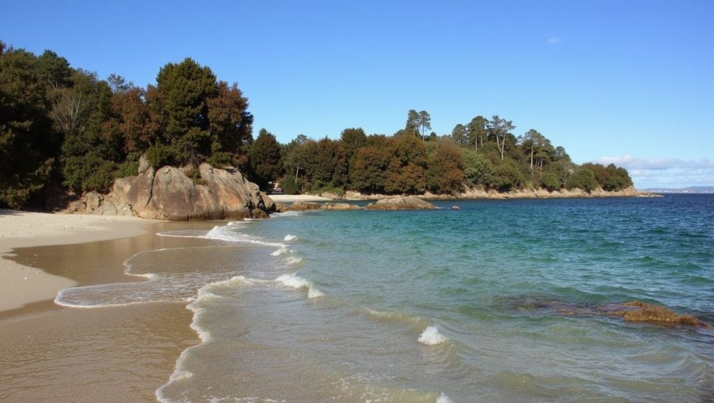 Aguas de Praia de Pinténs en Cangas de Morrazo (Pontevedra)