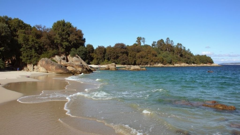 Panorámica de Praia de Pipín, Pontevedra