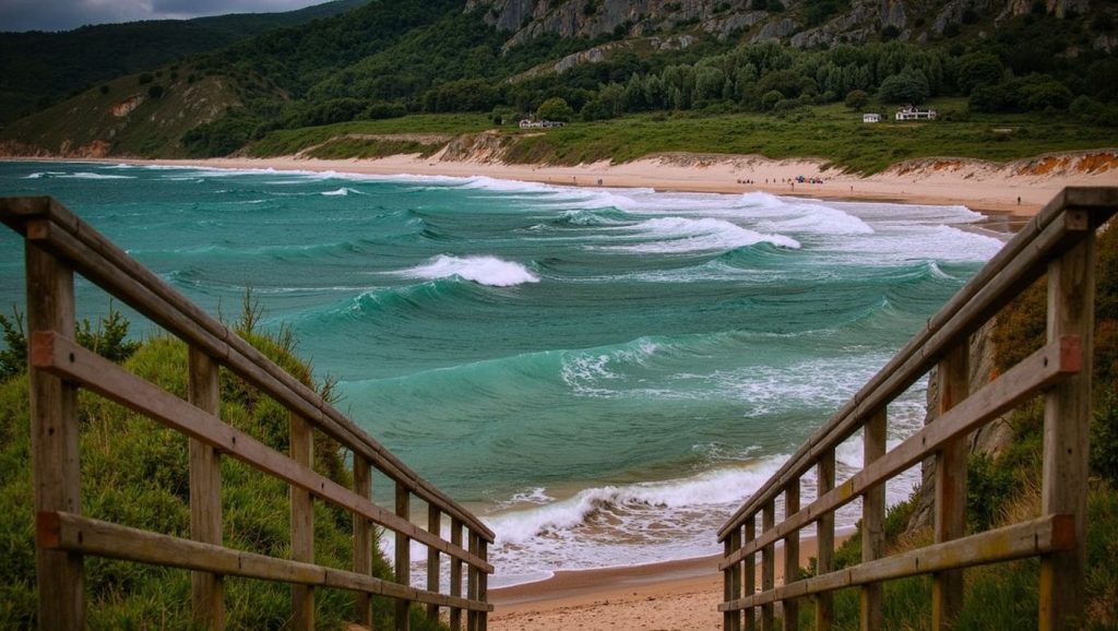Praia de Ponzos en Galicia (A Coruña)