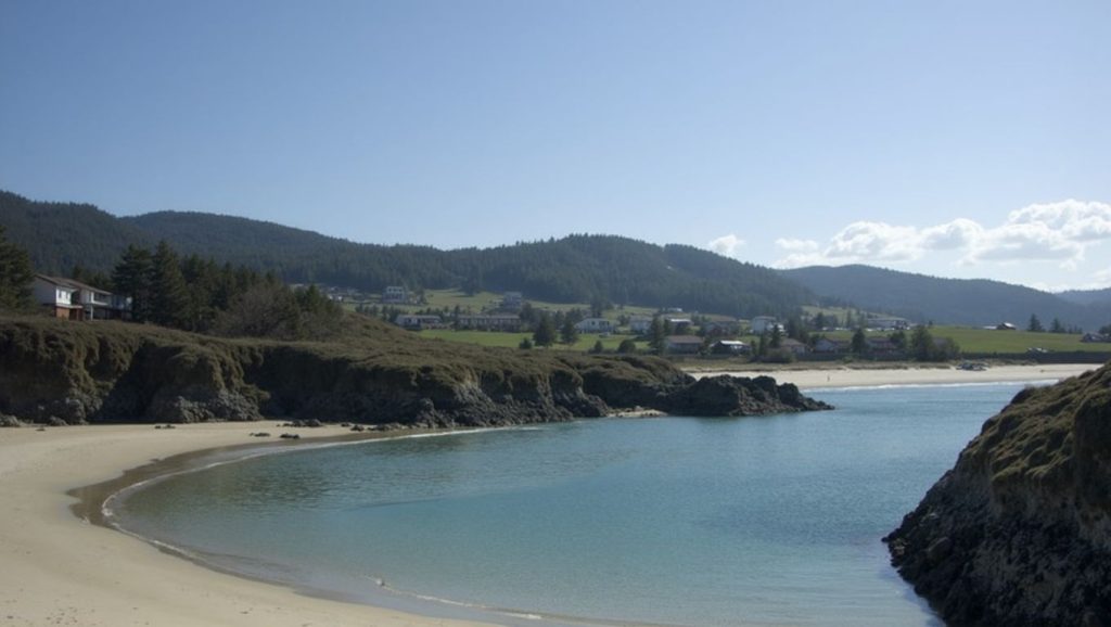 Panorámica de Praia de Porto Carrizo, A Coruña