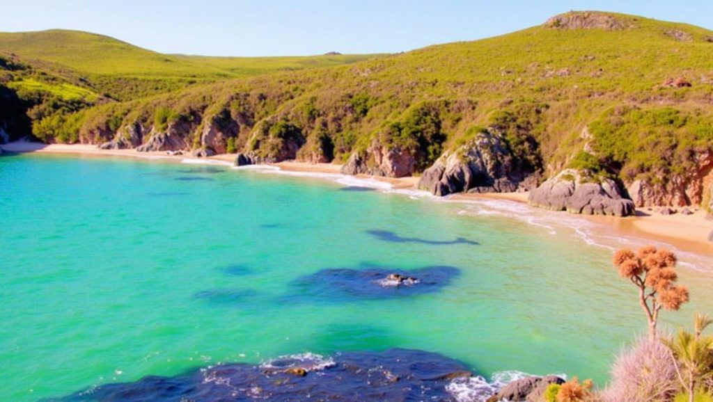 Aguas de Praia de Porto Carrizo en Valdoviño (A Coruña)