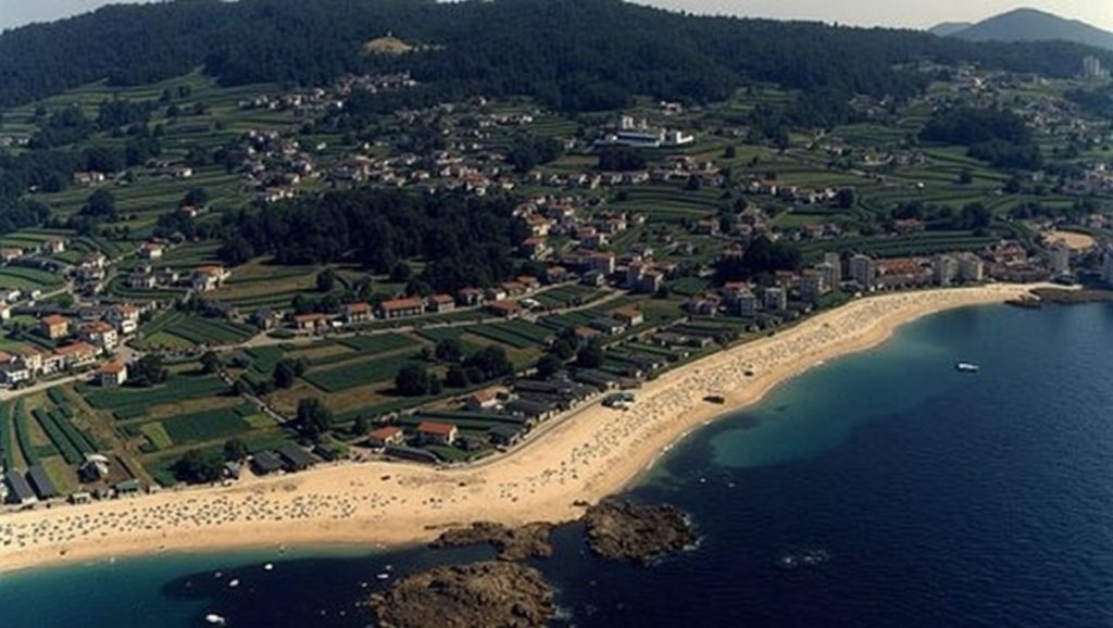 Ría y costa de Praia de Portomaior en Bueu, Pontevedra
