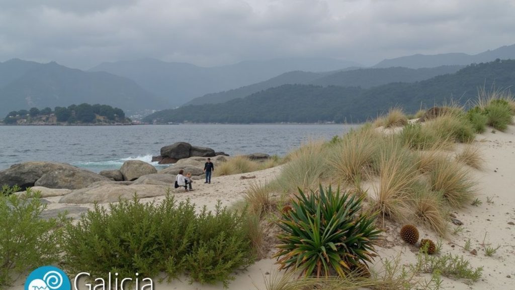 Amplia vista de Praia de Portosín, Galicia, A Coruña