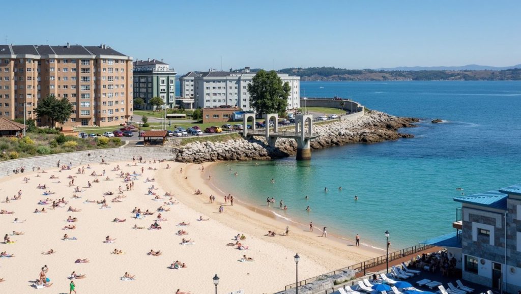 Arena fina en Quenxo, Galicia, A Coruña