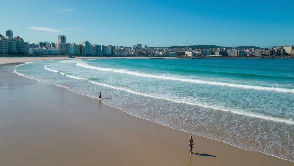 Horizonte desde Praia de Redemuíños, Rianxo, A Coruña