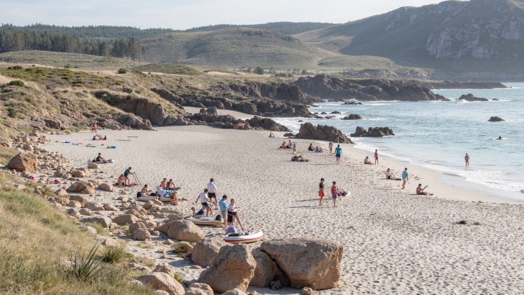 Panorámica de Praia de Reiras, A Coruña