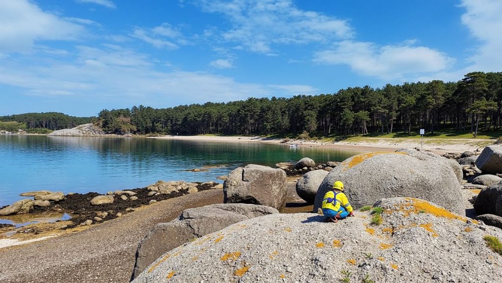 Aguas de Praia de Rosa da Mosca en A Illa de Arousa (Pontevedra)