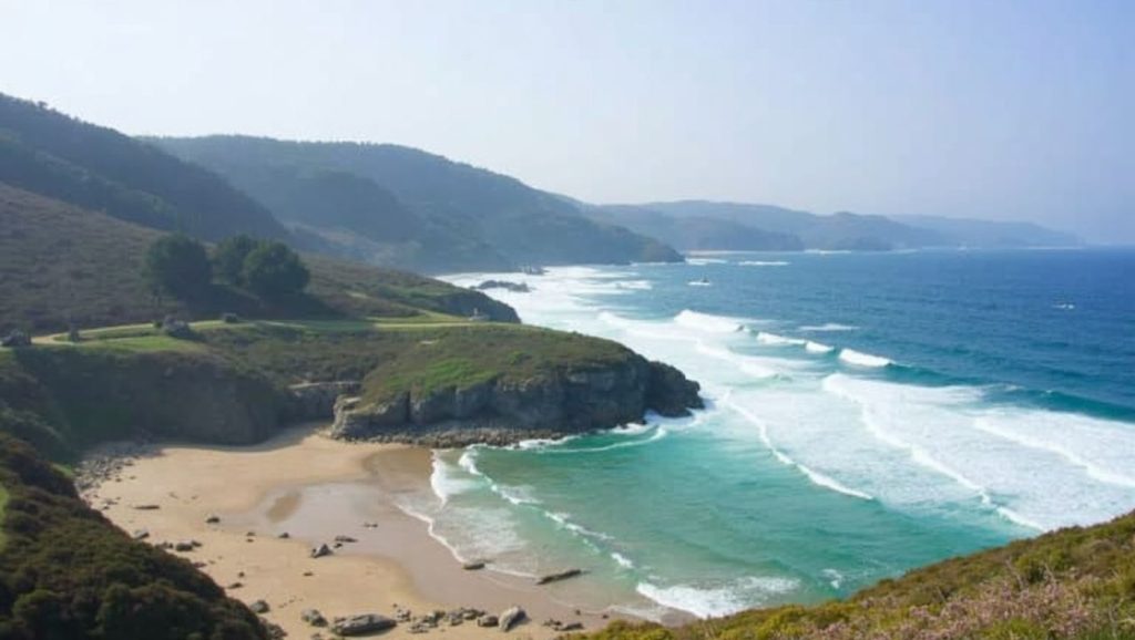 Ría y costa de Praia de San Miro en Malpica de Bergantiños, A Coruña
