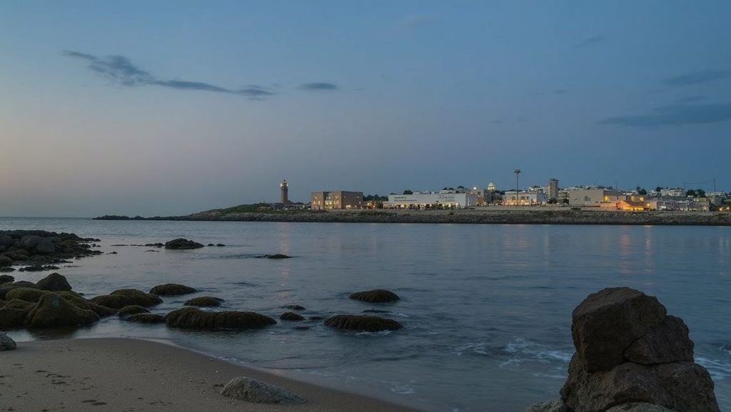 Panorámica de Praia de San Roque-Cetaria, A Coruña