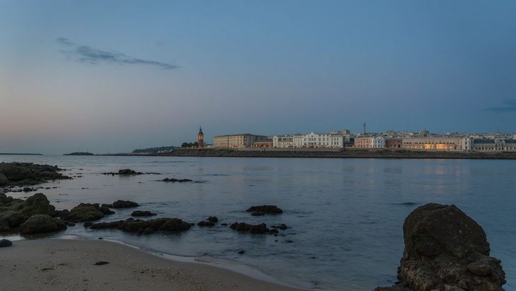 Panorámica de Praia de San Roque-Lino, A Coruña