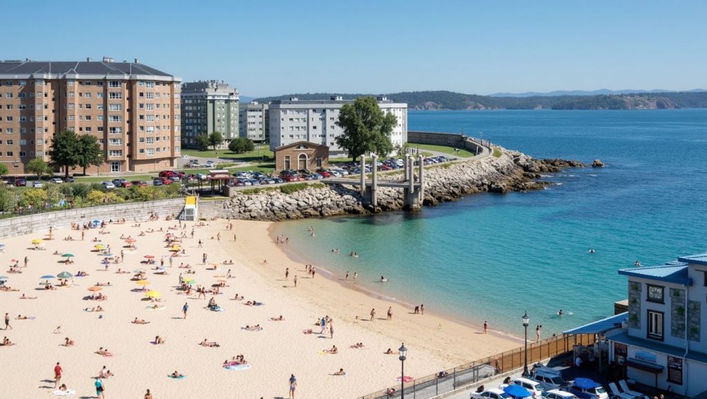 Entorno natural de Praia de San Roque-Lino en A Coruña