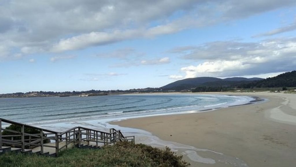 Ría y costa de Praia de San Xurxo en Galicia, A Coruña
