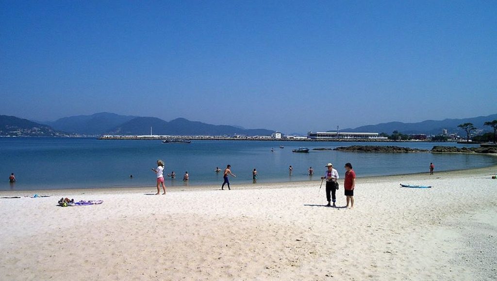 Panorámica de Praia de Santa Baia, Pontevedra