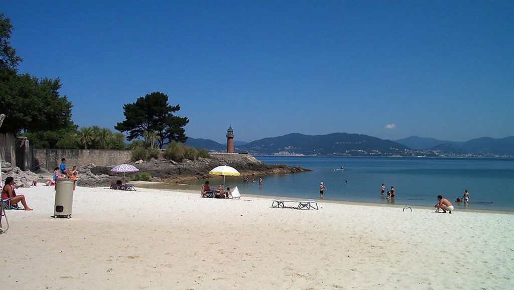 Ría y costa de Praia de Santa Baia en Vigo, Pontevedra