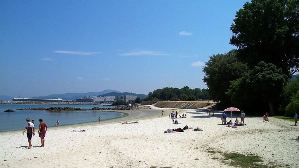 Entorno natural de Praia de Santa Baia en Pontevedra