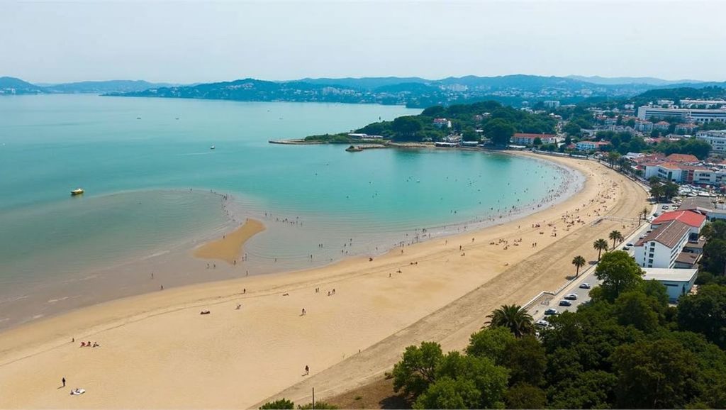 Panorámica de Praia de Santa Cristina, A Coruña