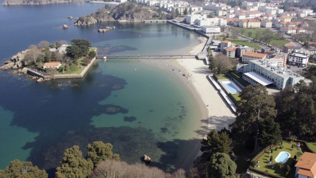 Ría y costa de Praia de Santa Cruz en Oleiros, A Coruña