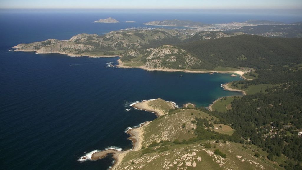Panorámica de Praia de Santa Mariña, A Coruña