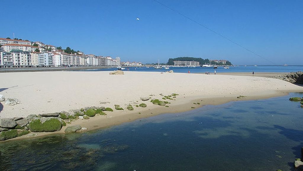 Praia de Santa Marta en Baiona (Pontevedra)