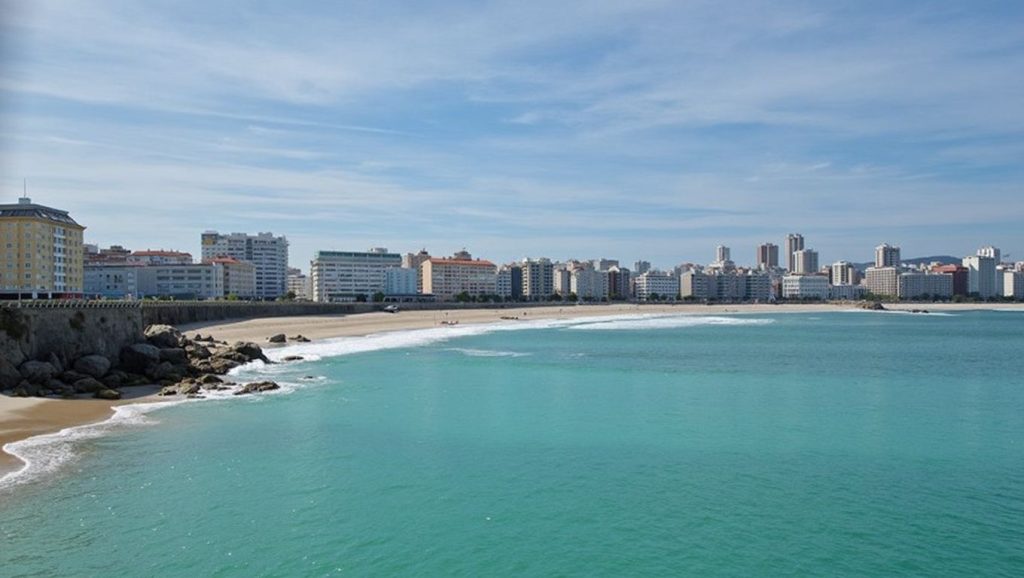 Aguas de Praia de Santo Amaro en A Coruña (A Coruña)