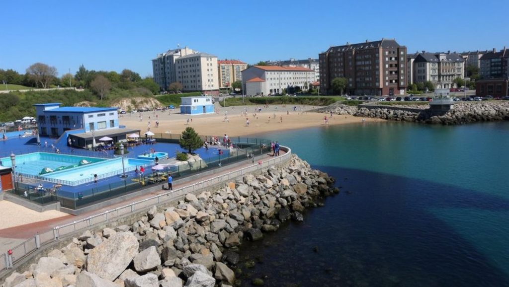 Entorno natural de Praia de Santo Amaro en A Coruña