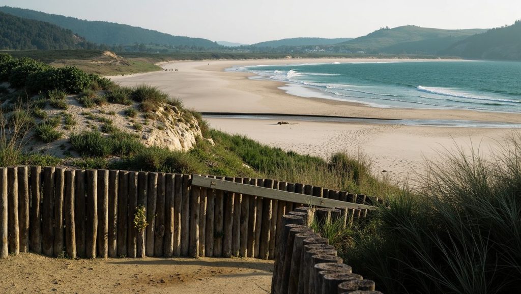 Olas y surf en Praia de Sartaña, Ferrol (A Coruña)
