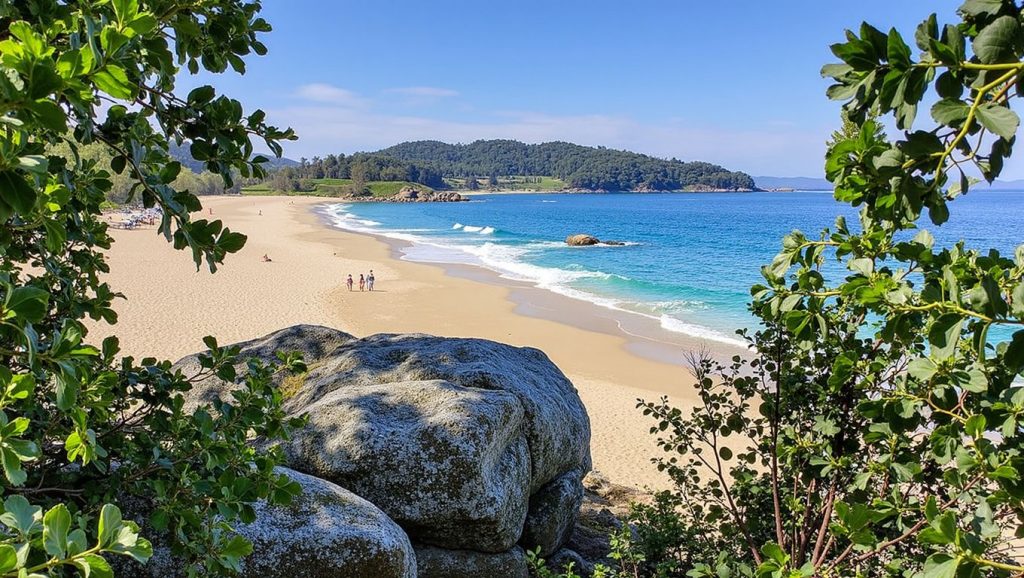 Entorno natural de Praia de Sartaxéns en Pontevedra