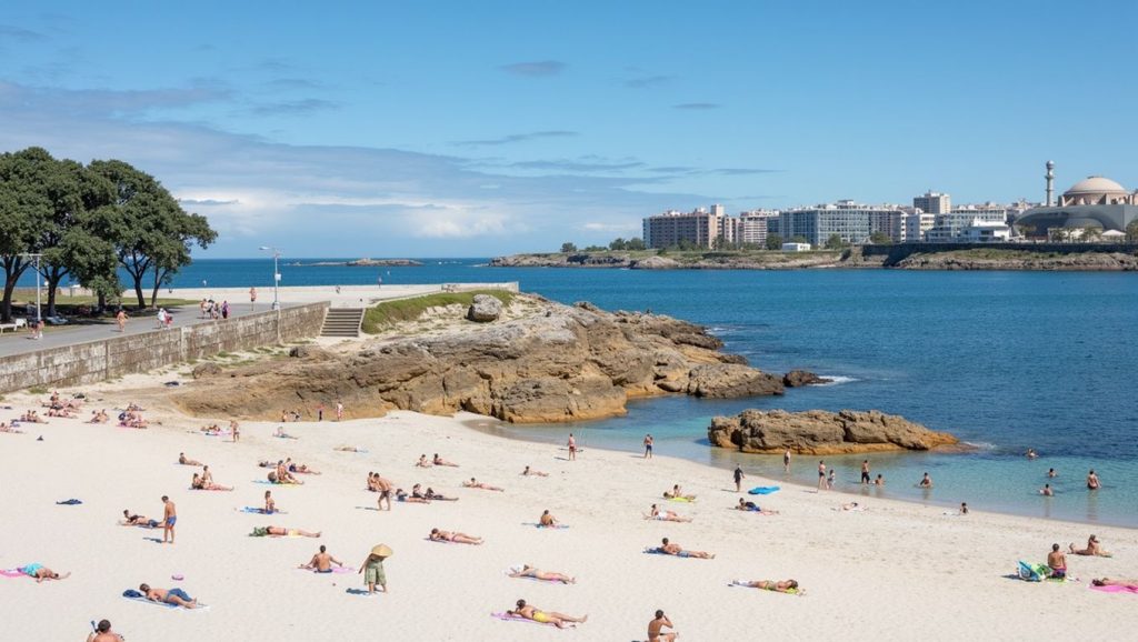 Arena fina en Semuíño, Galicia, A Coruña