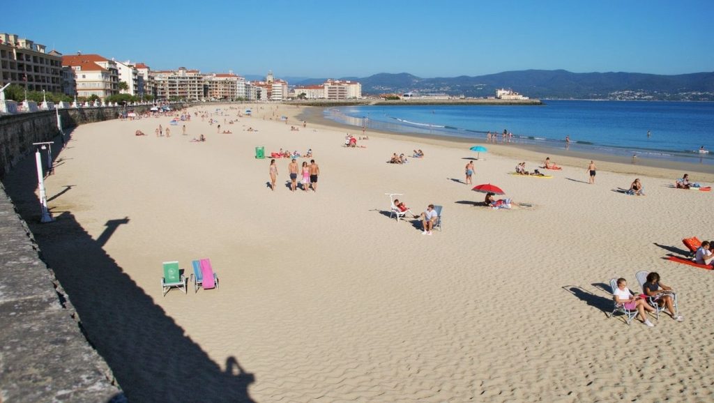 Ría y costa de Praia de Silgar en Sanxenxo, Pontevedra