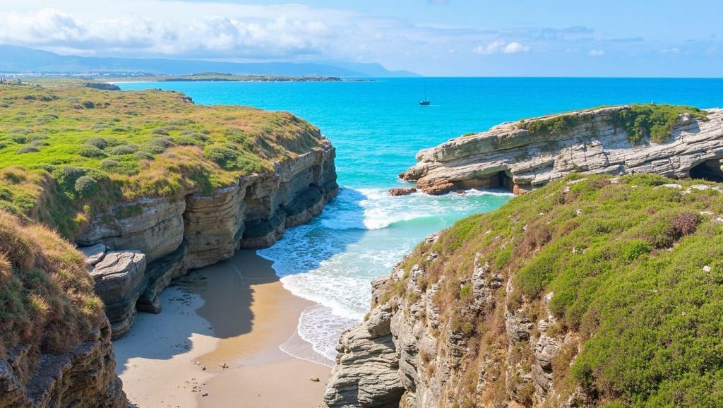 Panorámica de Praia de Sismundi, A Coruña