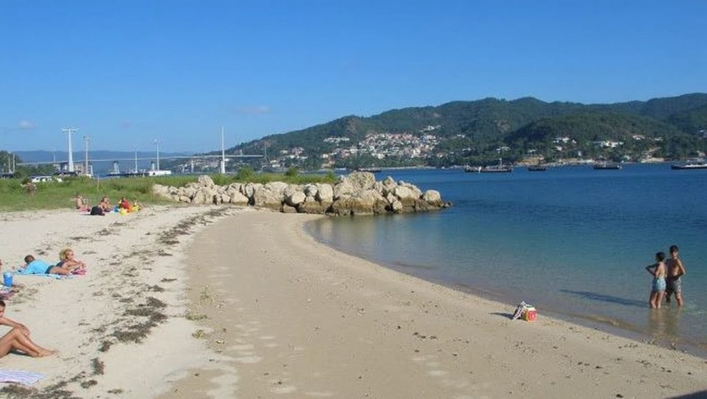 Praia de Sobreira en Moaña (Pontevedra)