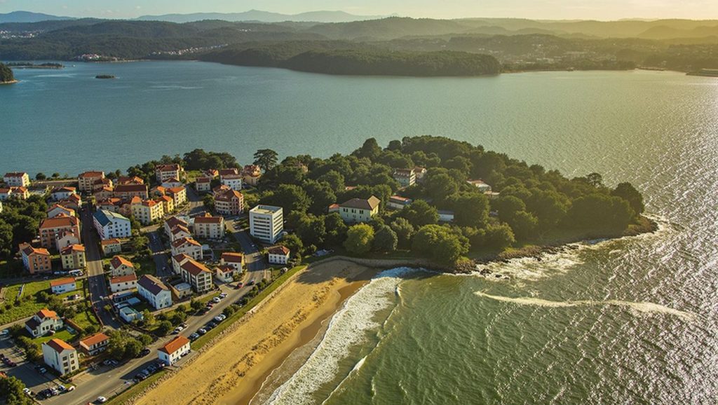 Ría y costa de Praia de Soseto en Miño, A Coruña